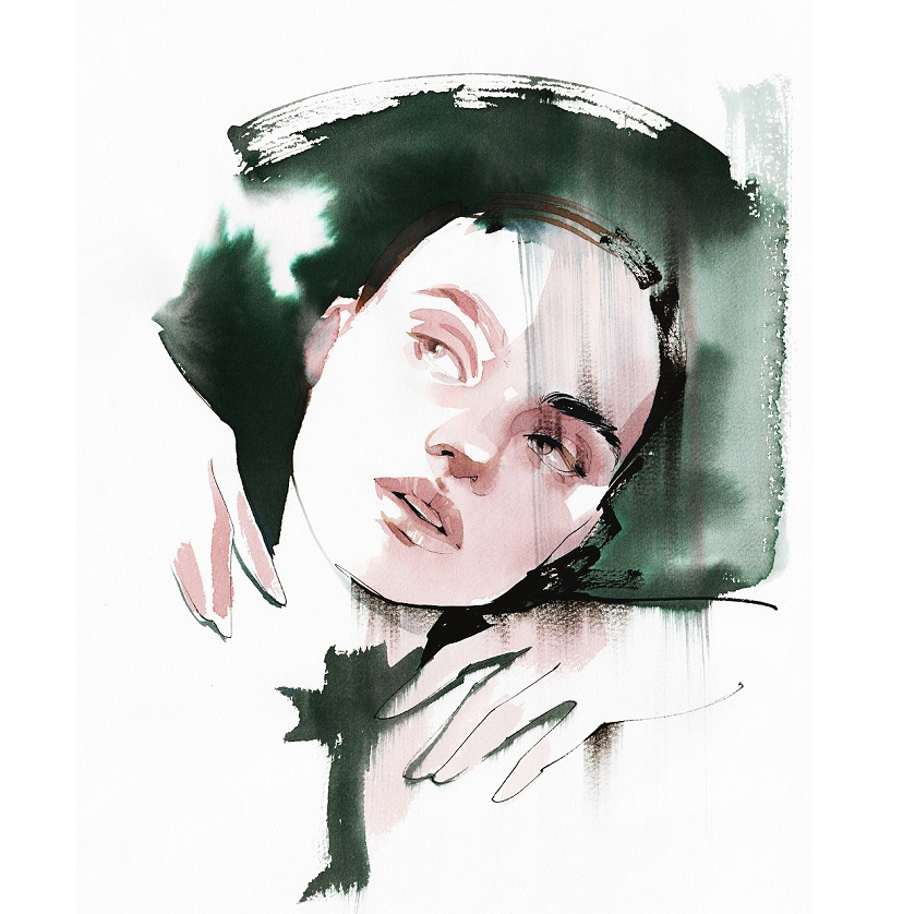 Alina grinpauka fashion illustration from live sketching session