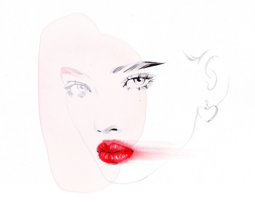 Alina grinpauka fashion illustration givenchy beauty trend