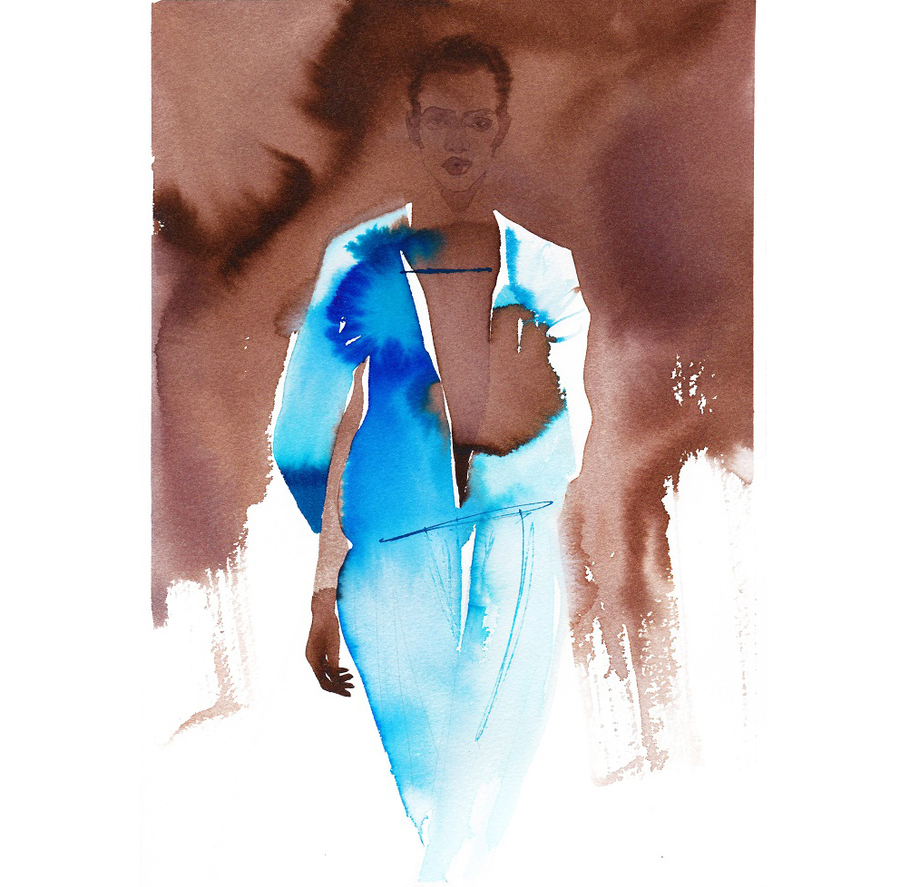 Alina grinpauka fashion illustration stella mccartney ss20