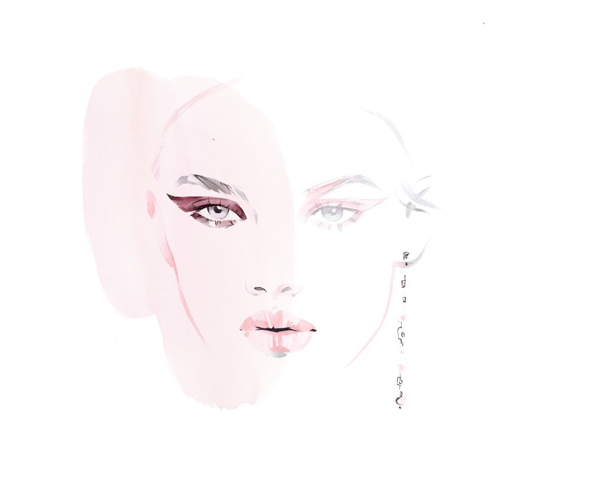 Alina grinpauka fashion illustration burberry beauty trend