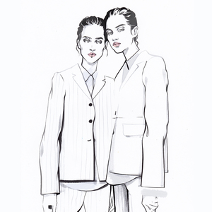Alina grinpauka fashion illustration pfw jil sander