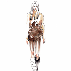 Alina grinpauka fashion illustration saint laurent catwalk