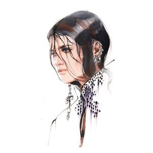 Alexander mcqueen spring 2018 by alina grinpauka fashion illustration %281%29