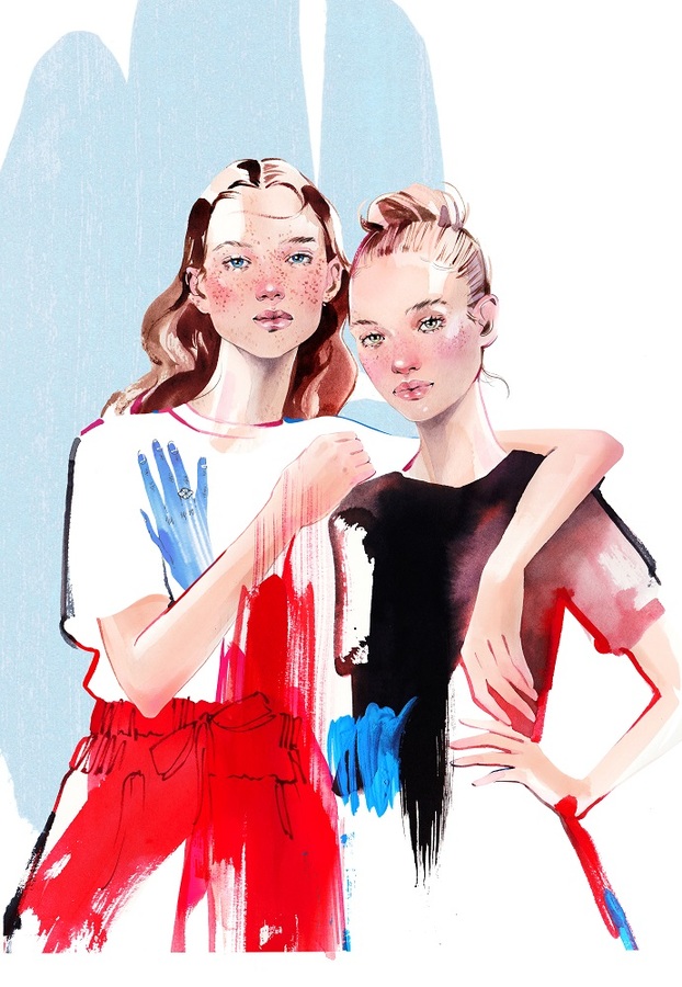 Alina grinpauka fashion illustration imperfekt magazine cover