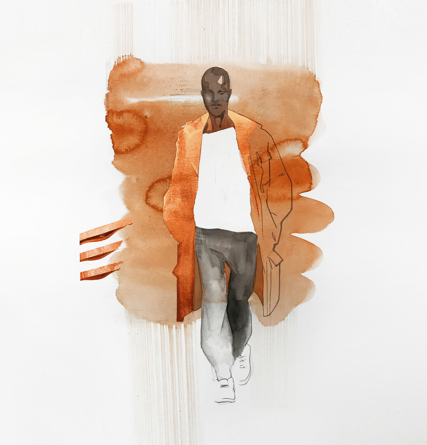 Alina grinpauka fashion ilustration ermenegildo zegna fashion week2